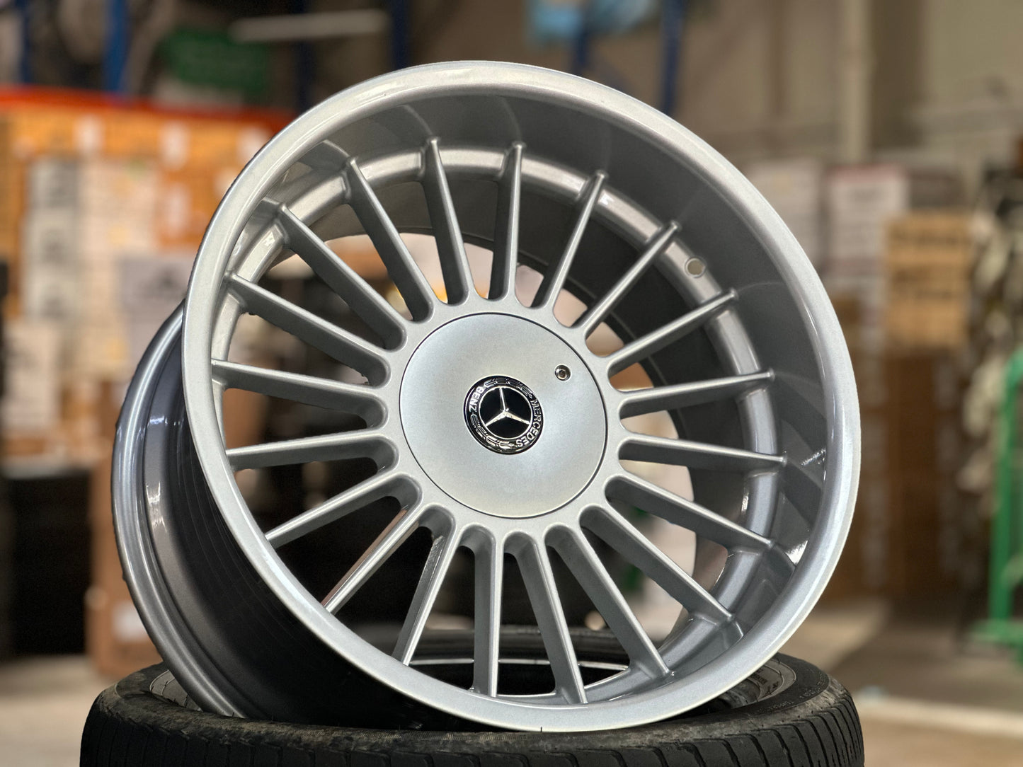 New 18x8.5J ET13 18x9.5J ET20 (4 wheels) Alpina Mercedes Gloss Metallic Silver 5X112