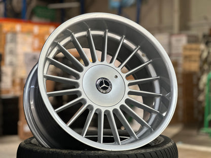 New 18x8.5J ET13 18x9.5J ET20 (4 wheels) Alpina Mercedes Gloss Metallic Silver 5X112