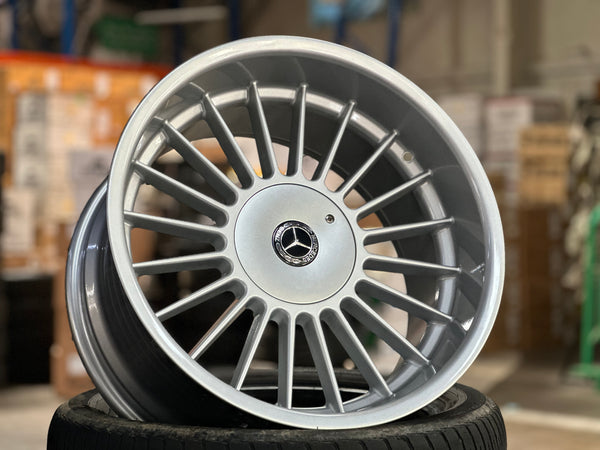 New 18x8.5J ET13 18x9.5J ET20 (4 wheels) Alpina Mercedes Gloss Metallic Silver 5X112