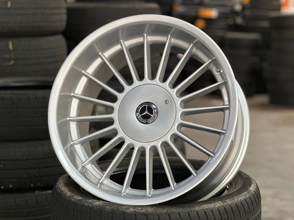 New 18x8.5J ET13 18x9.5J ET20 (4 wheels) Alpina Mercedes Gloss Metallic Silver 5X112