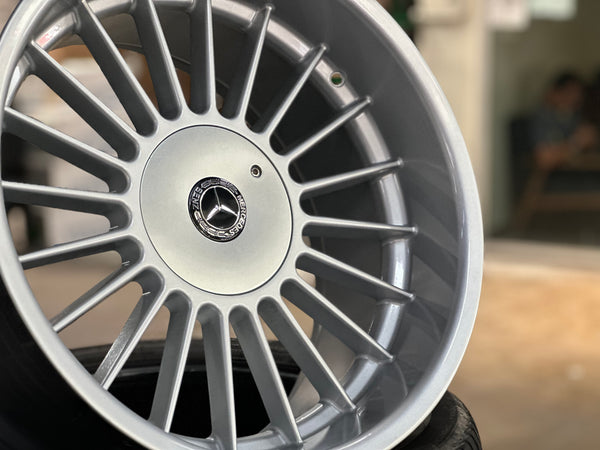 New 18x8.5J ET13 18x9.5J ET20 (4 wheels) Alpina Mercedes Gloss Metallic Silver 5X112