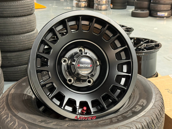 New 15x7.5 ET-6 Lenso Venom 10 (5 wheel) 5x139.7 Black