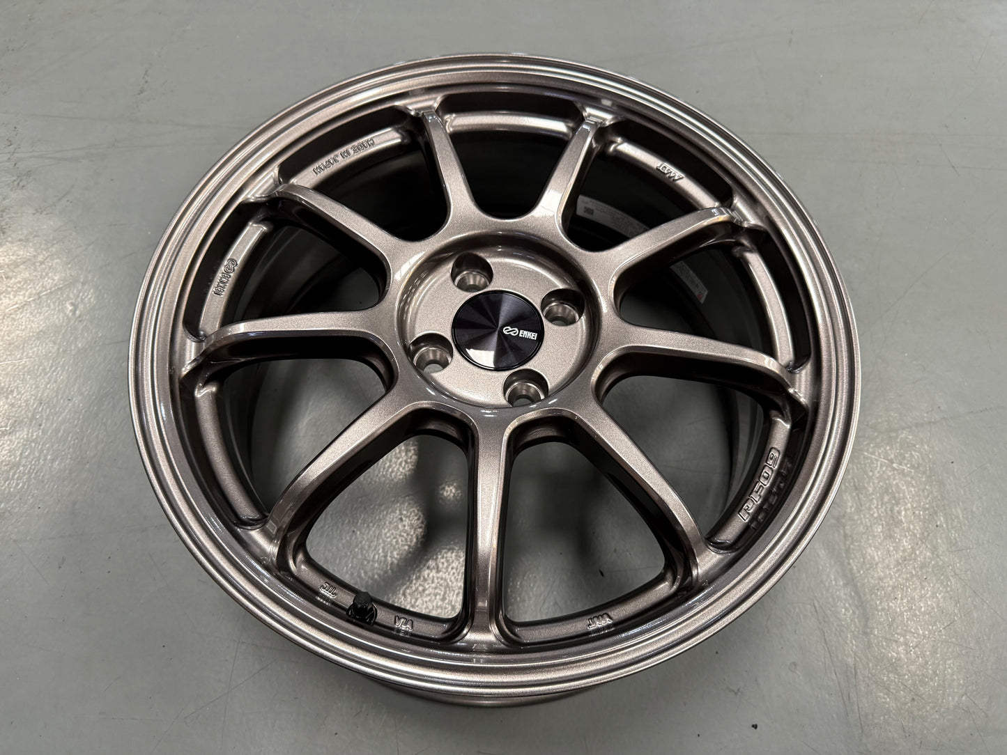 New 17X7 ET38 Enkei PF09 Rim (4 wheel) DARK SILVER 4X100