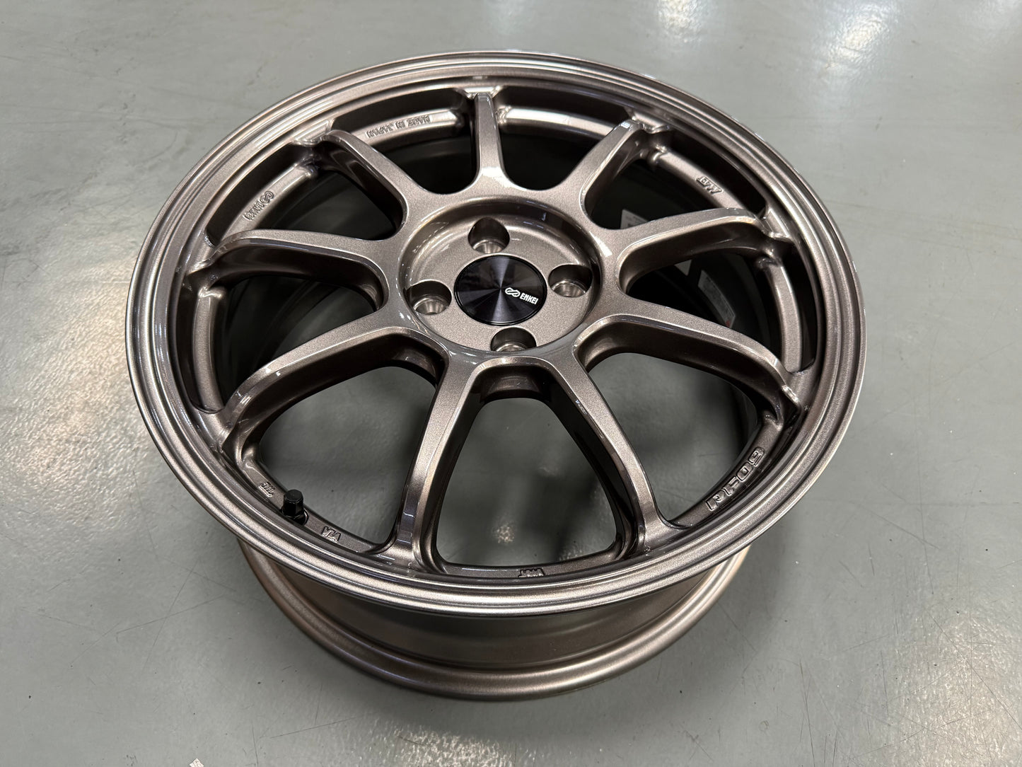 New 17X7 ET38 Enkei PF09 Rim (4 wheel) DARK SILVER 4X100