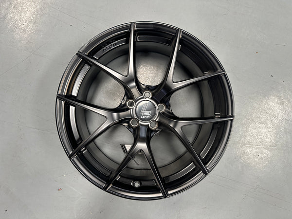 NEW 18X8.5 ET35 Lenso Jager Dyna Rim (4 wheel) Satin Black 5X100