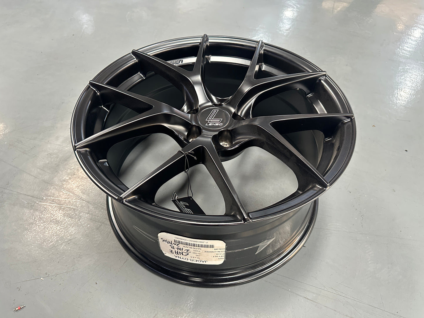 NEW 18X8.5 ET35 Lenso Jager Dyna Rim (4 wheel) Satin Black 5X100