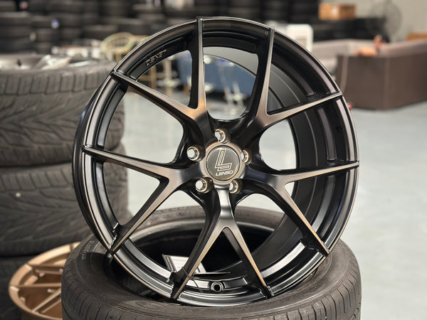 NEW 18X8.5 ET35 Lenso Jager Dyna Rim (4 wheel) Satin Black 5X100