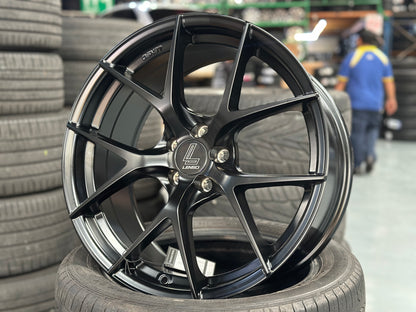NEW 18X8.5 ET35 Lenso Jager Dyna Rim (4 wheel) Satin Black 5X100