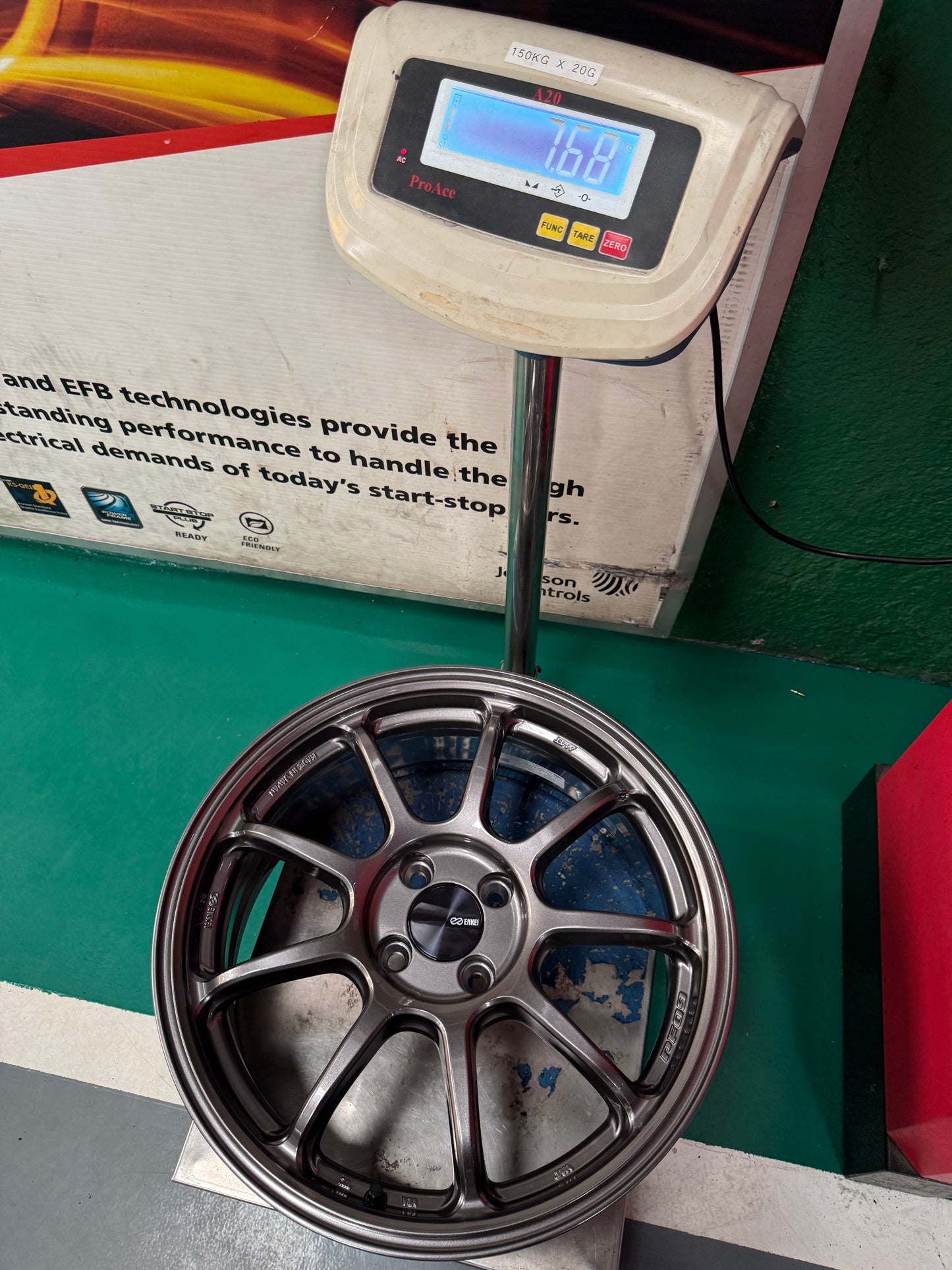 New 17X7 ET38 Enkei PF09 Rim (4 wheel) DARK SILVER 4X100