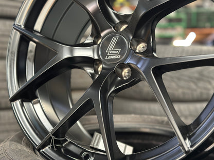 NEW 18X8.5 ET35 Lenso Jager Dyna Rim (4 wheel) Satin Black 5X100