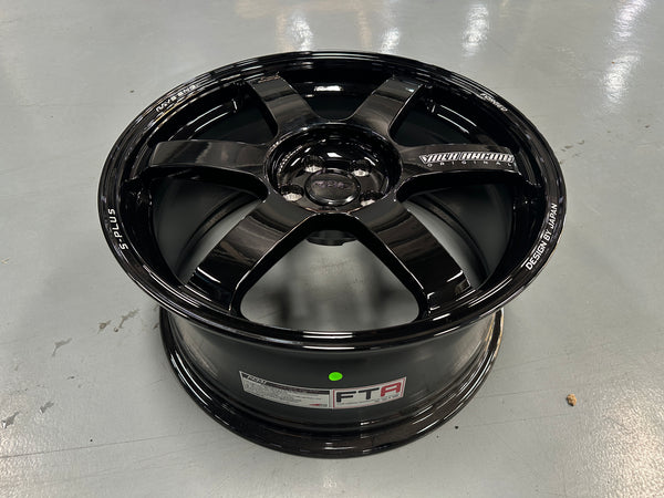 NEW 18X8.5 ET42 AOW TE37 Saga S Plus Rim (4 Wheel) Gloss Black 5X100