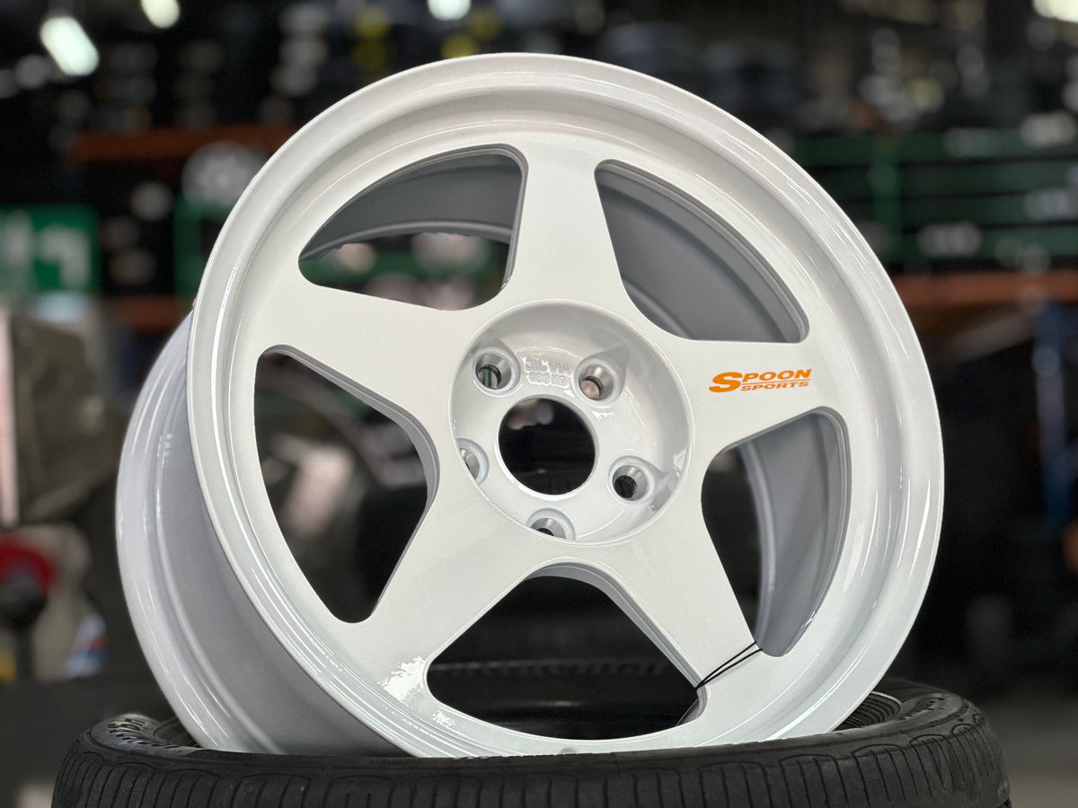 New 17X8.5 ET35 NK Performance Spoon Rim (4 wheel) Gloss White 5X114.3