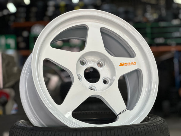 New 17X8.5 ET35 NK Performance Spoon Rim (4 wheel) Gloss White 5X114.3