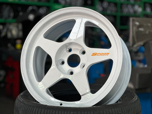 New 17X8.5 ET35 NK Performance Spoon Rim (4 wheel) Gloss White 5X114.3