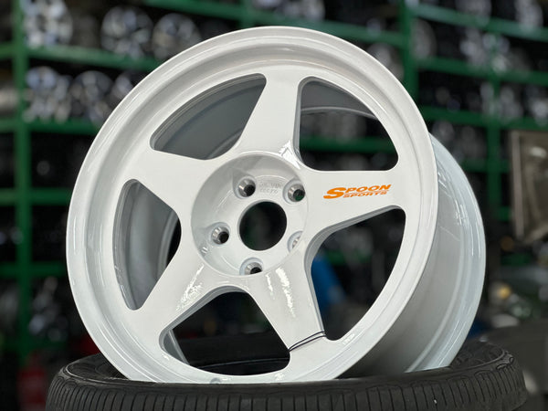 New 17X8.5 ET35 NK Performance Spoon Rim (4 wheel) Gloss White 5X114.3
