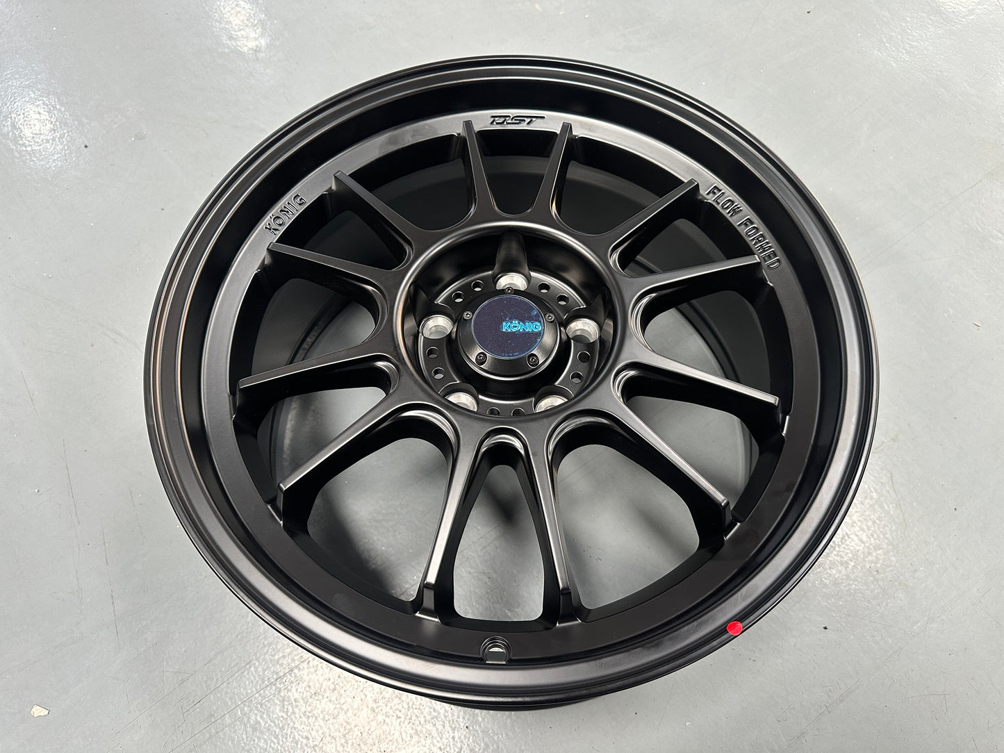New 17x8 ET35 Konig Hypergram (4 wheel) 5x114.3 Black