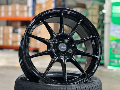 New 17X8 ET40 Advanti Aria Rim (4 wheel) Black 5X114.3