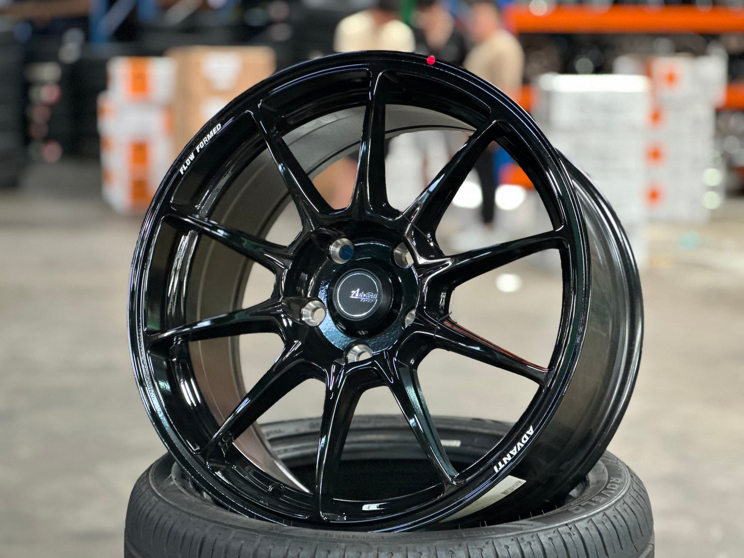 New 17X8 ET40 Advanti Aria Rim (4 wheel) Black 5X114.3