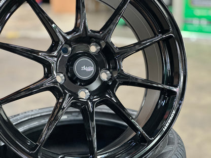 New 17X8 ET40 Advanti Aria Rim (4 wheel) Black 5X114.3