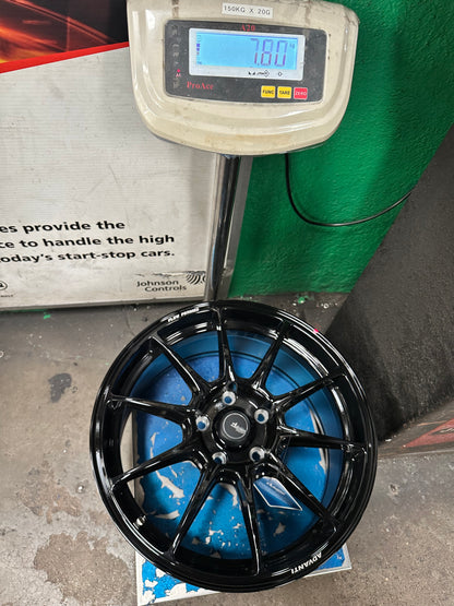 New 17X8 ET40 Advanti Aria Rim (4 wheel) Black 5X114.3