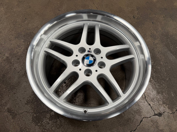 New 18x8 ET13 18x9.5 ET25 H20 BMW M Parallel (4 wheels) Silver Polished 5X120