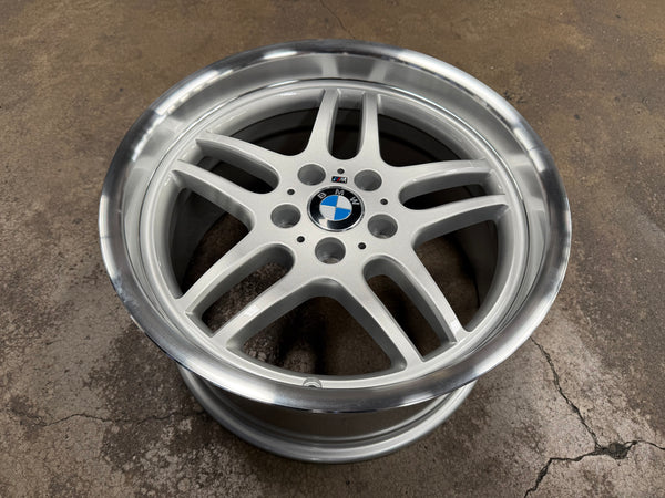 New 18x8 ET13 18x9.5 ET25 H20 BMW M Parallel (4 wheels) Silver Polished 5X120