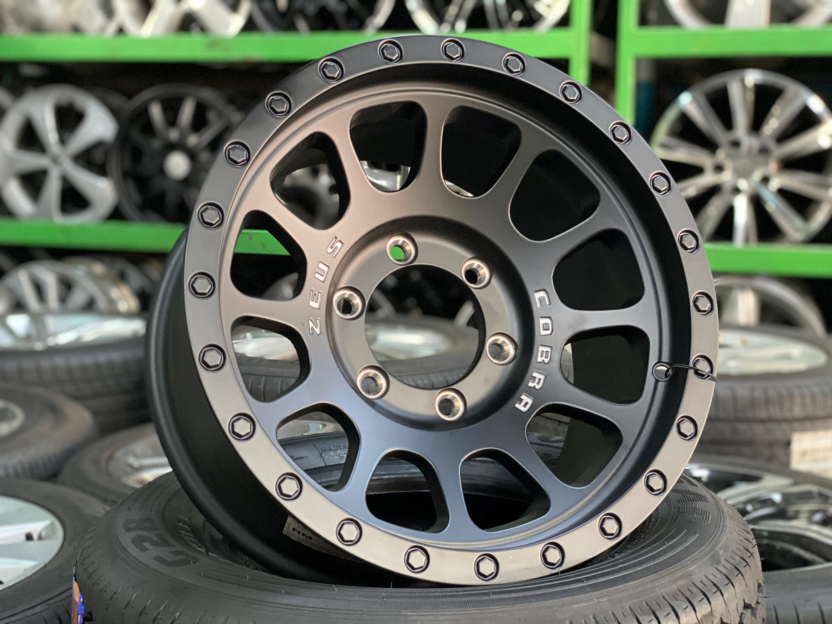 New 16X8.5J ET0 Lenso Zeus 3 Rim (4 wheel) Matte Black 6X139.7