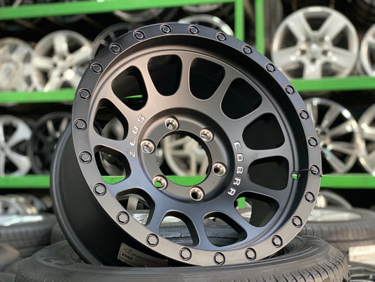 New 16X8.5J ET0 Lenso Zeus 3 Rim (4 wheel) Matte Black 6X139.7