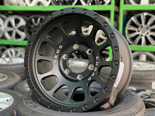 New 16X8.5J ET0 Lenso Zeus 3 Rim (4 wheel) Matte Black 6X139.7