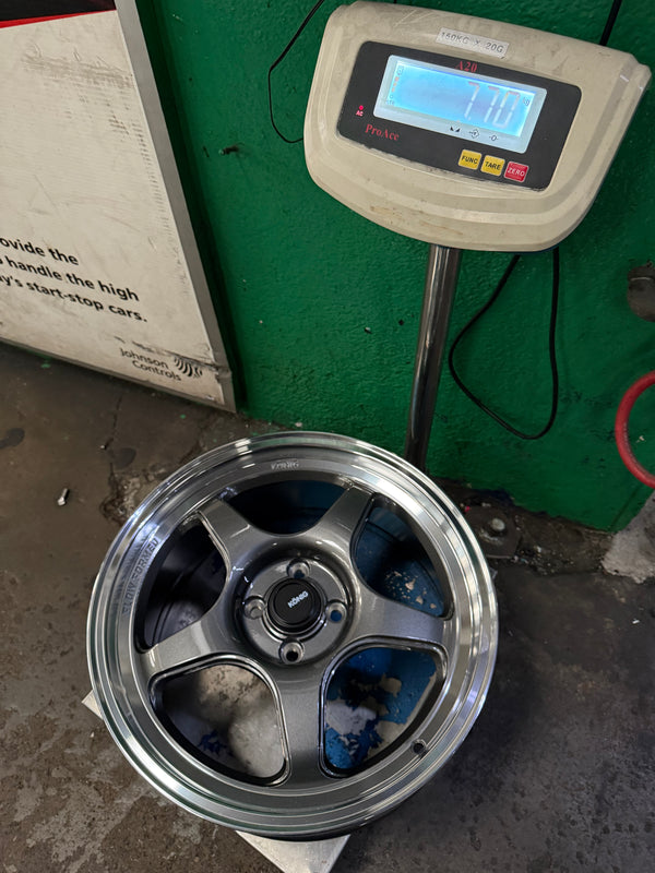 New 17X8 ET40 Konig Hyperspec Rim (4 wheel) Gunmetal Polished Lip 4X100
