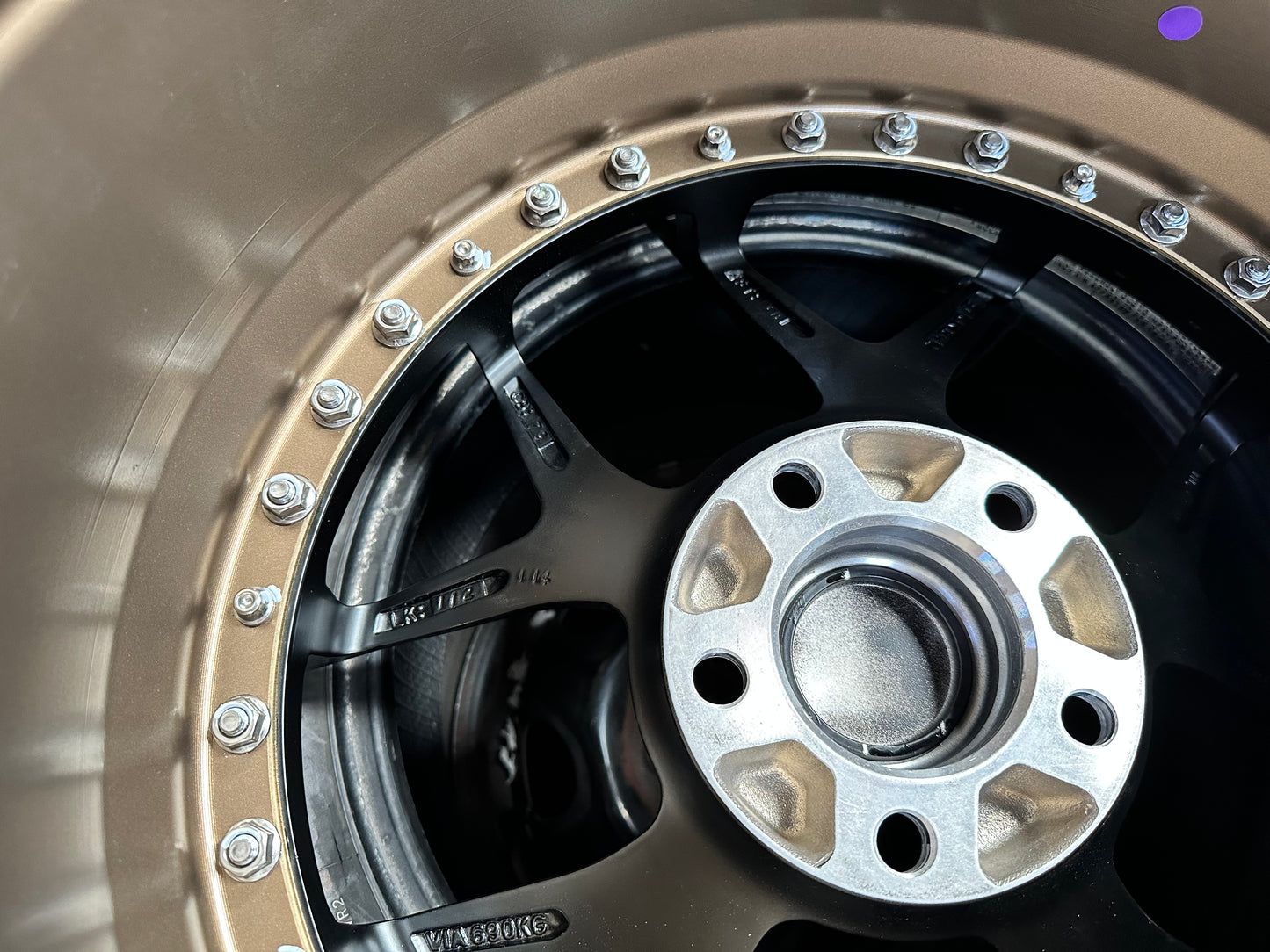 New 18 G forged 03 Rim (4 wheel) Matt Black Gold Barrel 5x112