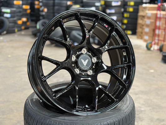 New 18x8.5 ET35 Lenso Jager Eurospeed Rim (4 wheel) Black 5x114.3