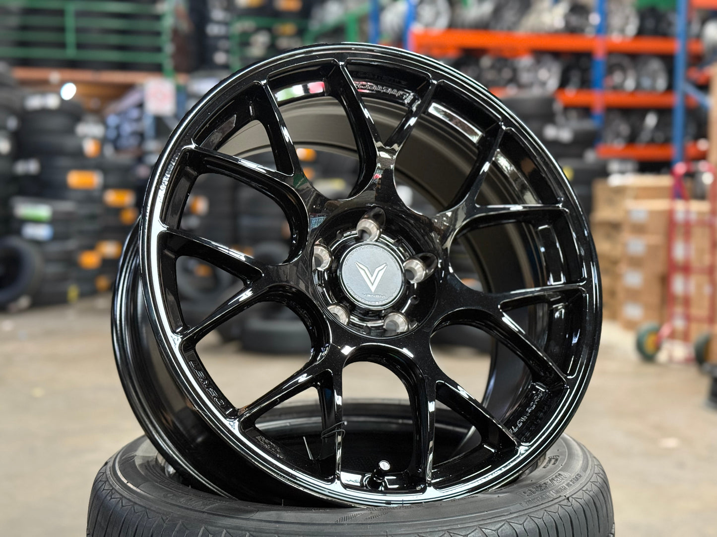 New 18x8.5 ET35 Lenso Jager Eurospeed Rim (4 wheel) Black 5x114.3
