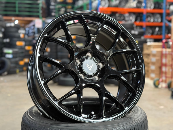 New 18x8.5 ET35 Lenso Jager Eurospeed Rim (4 wheel) Black 5x114.3
