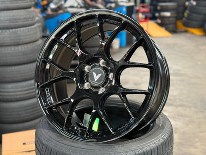 New 18x8.5 ET35 Lenso Jager Eurospeed Rim (4 wheel) Black 5x114.3