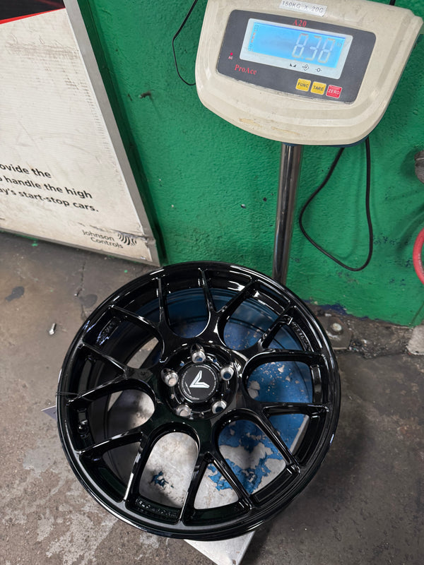 New 18x8.5 ET35 Lenso Jager Eurospeed Rim (4 wheel) Black 5x114.3