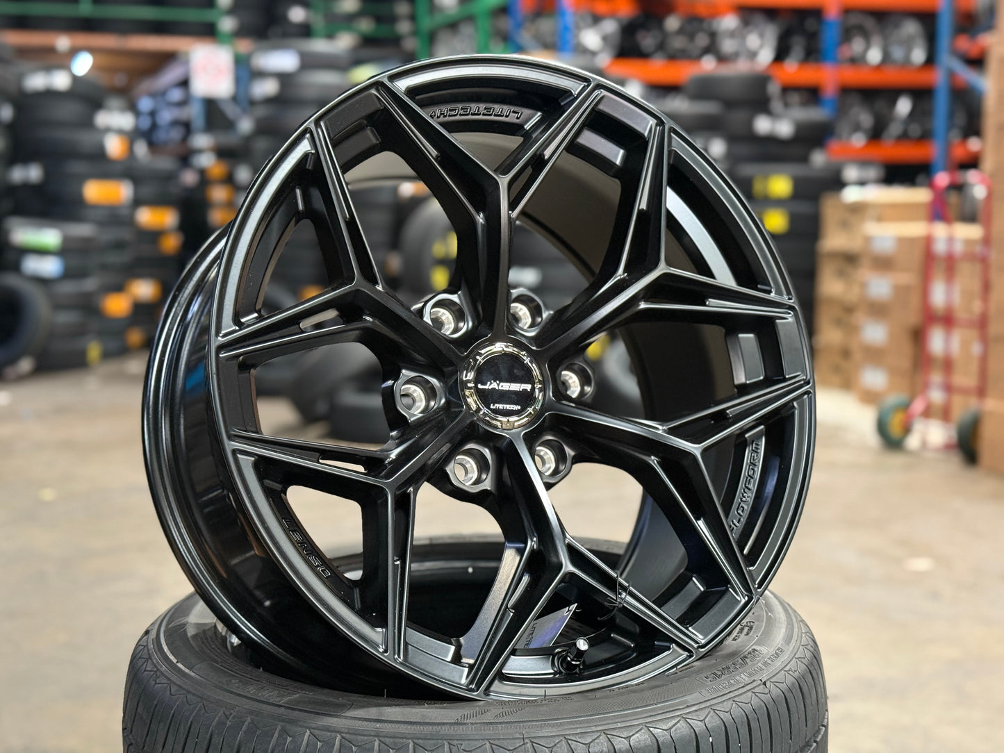 New 18x9 ET15 Lenso Blaze Rim (4 wheel) Black 6x139.7