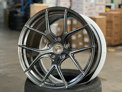 New 20x8.5 ET48 20x10.5 ET43 Overdrive Forged BF01 (4 wheel) 5x130 Diamond Black