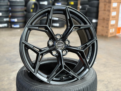 New 18x8.5 ET35 Lenso Blaze Rim (4 wheel) Satin Black 5x114.3
