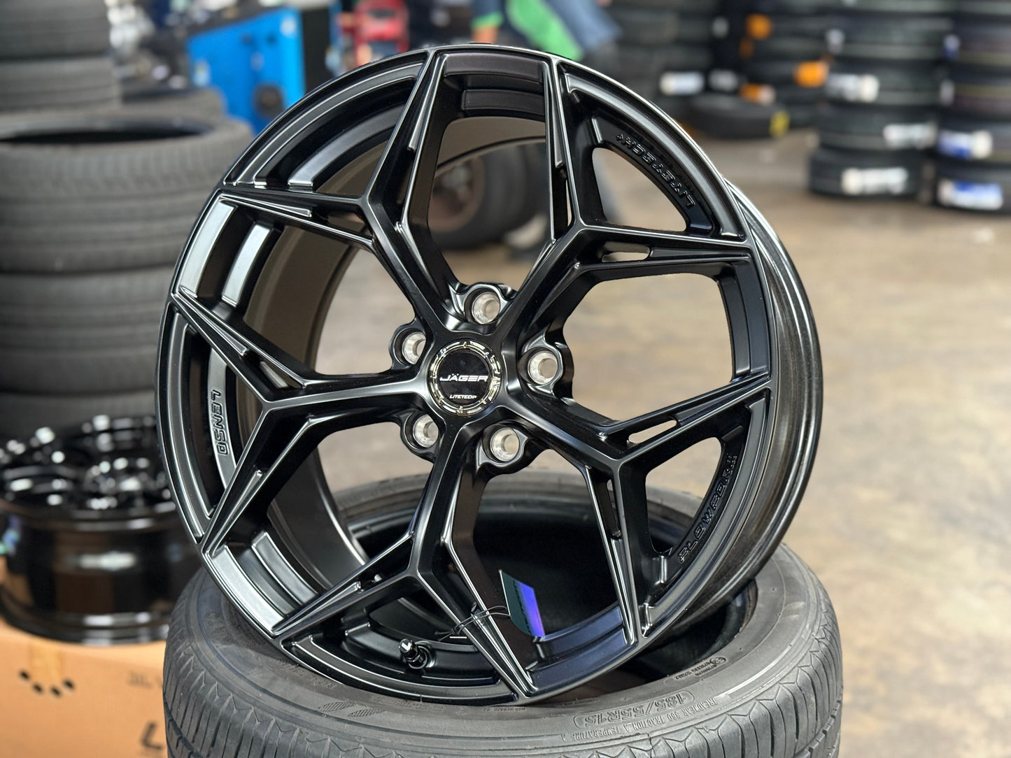 New 18x8.5 ET35 Lenso Blaze Rim (4 wheel) Satin Black 5x114.3