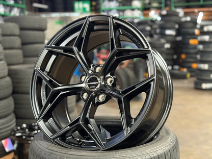 New 18x8.5 ET35 Lenso Blaze Rim (4 wheel) Satin Black 5x114.3