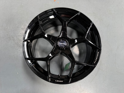 New 18X8.5 ET35 Lenso Vamos 5 Rim (4 wheel) GLOSS Black 5X114.3
