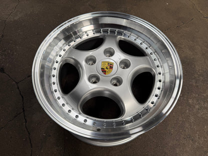 New 18x8 ET50 18x9.5 ET50 Porsche Carrera (4 wheels) Classic Silver 5x130