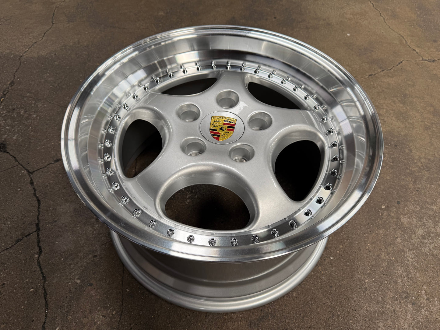 New 18x8 ET50 18x9.5 ET50 Porsche Carrera (4 wheels) Classic Silver 5x130