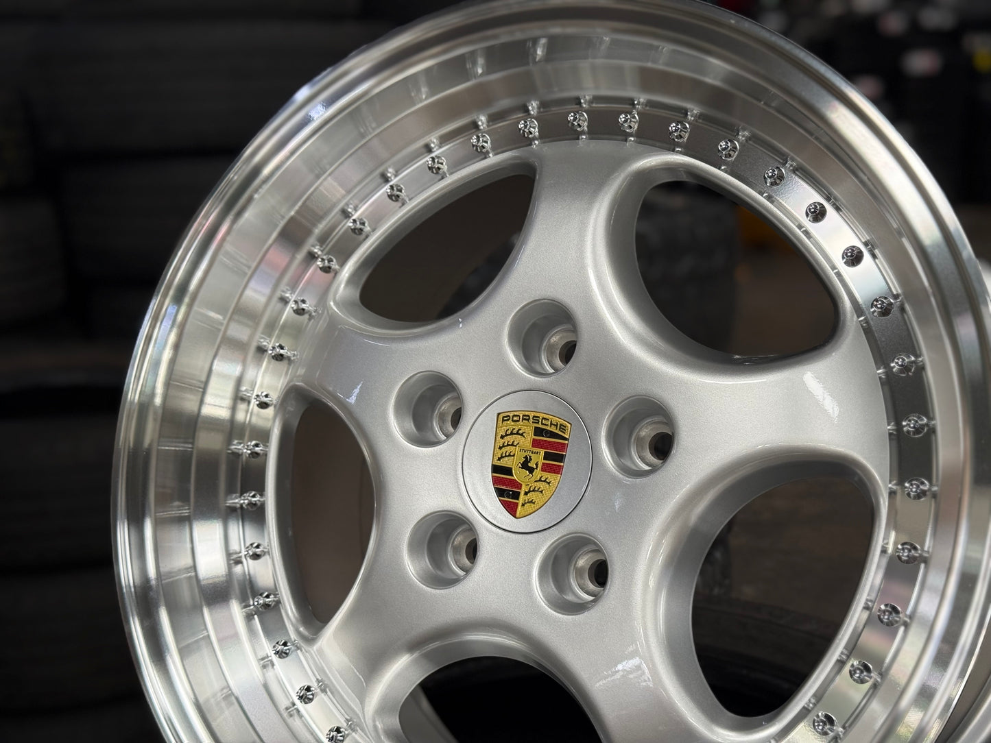 New 18x8 ET50 18x9.5 ET50 Porsche Carrera (4 wheels) Classic Silver 5x130