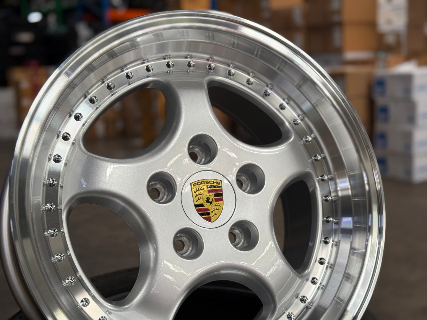 New 18x8 ET50 18x9.5 ET50 Porsche Carrera (4 wheels) Classic Silver 5x130