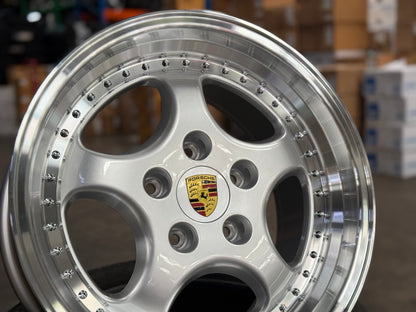 New 18x8 ET50 18x9.5 ET50 Porsche Carrera (4 wheels) Classic Silver 5x130