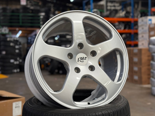 New 18x8 ET50 18x10 ET55 Overdrive RUF Forged (4 wheels) Silver 5x130