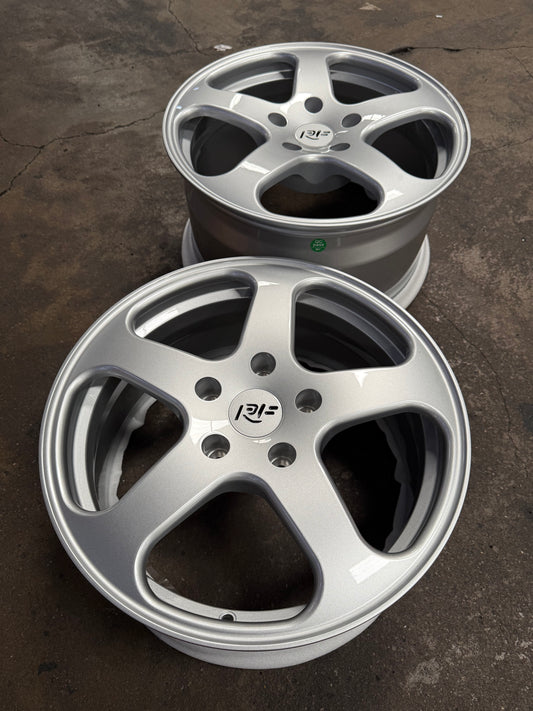 New 18x8 ET50 18x10 ET55 Overdrive RUF Forged (4 wheels) Silver 5x130