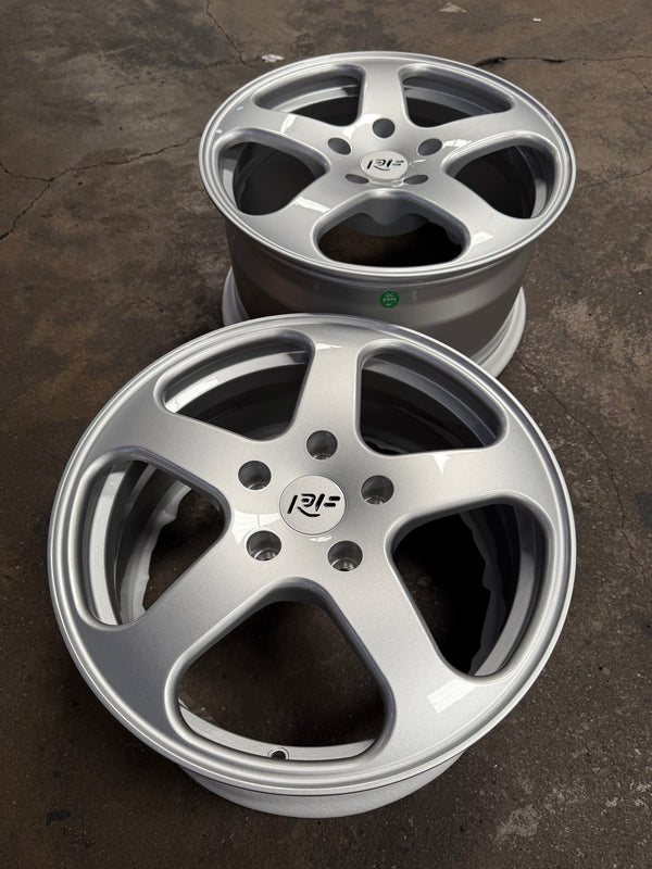 New 18x8 ET50 18x10 ET55 Overdrive RUF Forged (4 wheels) Silver 5x130